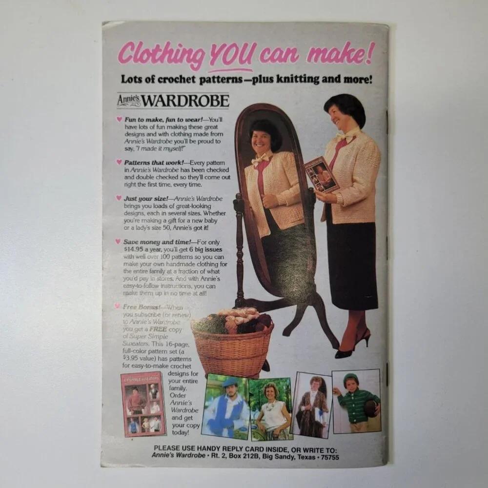 Annies Crochet Newsletter 1986 No 22‎ Hawaiian Doll Dress Crafting Doily Afghan